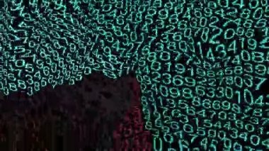 Siyah mavi renkte soyut numaraları