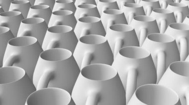 Beyaz satırlardaki soyut sürahi