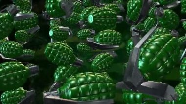 Yeşil renkli soyut el bombası
