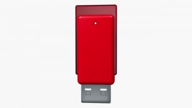 Usb flash sürücüyü kırmızı yla döndürme