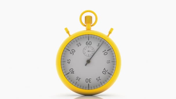 Chronomètre de couleur or sur blanc 