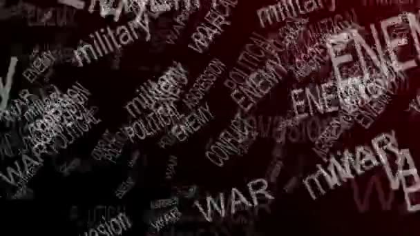 Концепция войны с темно-красным — стоковое видео