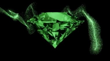 Koyu yeşil soyut taş