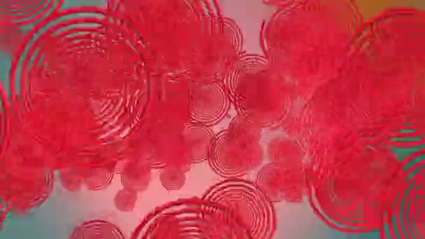 Flying,rotating spirals in red — Stock Video