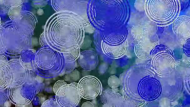 Flying,rotating spirals on blue — Stock Video