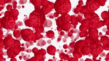 Beyaz üzerine kırmızı soyut topları