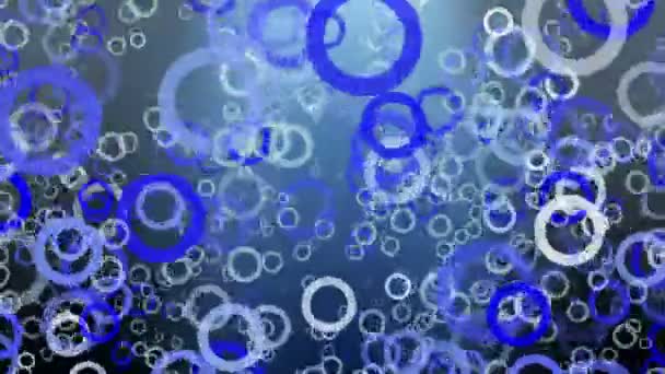 흰색과 파란색 동그라미를 플 라 잉 — 비디오