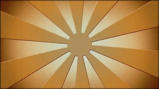 Bruin sunburst in vintage stijl — Stockvideo