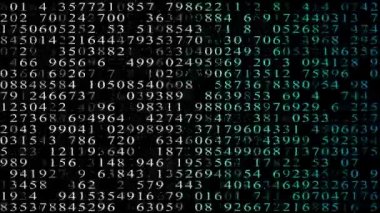 Siyah satırlardaki soyut numaraları