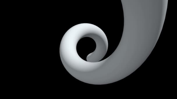 Spirale girevole in bianco — Video Stock