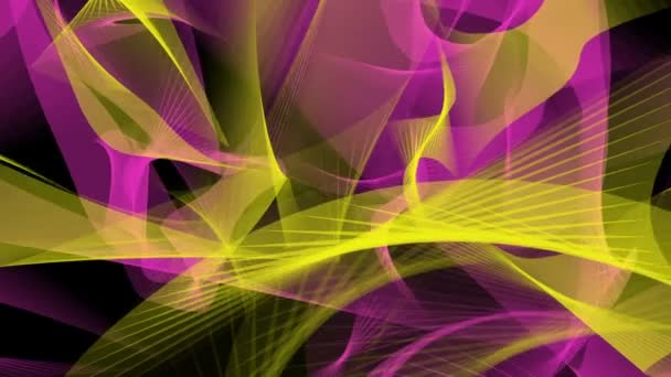 Fundo abstrato em amarelo e roxo em preto — Vídeo de Stock