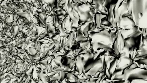 Абстрактні рухомі фігури в срібному кольорі — стокове відео