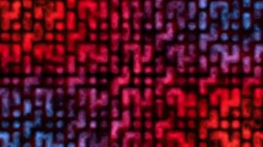 Kırmızı renkte parçaları hareket soyut