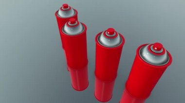 Kırmızı renkte parçaları hareket soyut