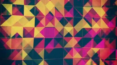 Soyut, yanıp sönen kareler kırmızı, mavi ve sarı