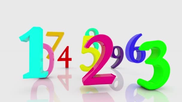 Numeri in vari colori — Video Stock