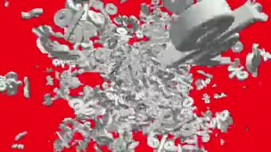 Kırmızı beyaz uçan yüzde işaretleri