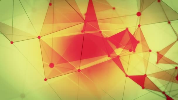 Lignes abstraites avec triangles en rouge et jaune 