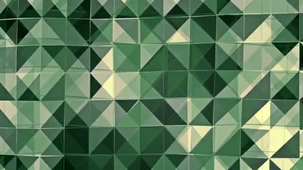 Абстрактні миготливі квадрати в зеленому — стокове відео
