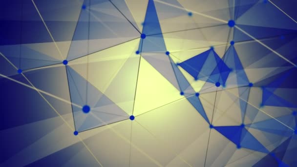 Abstract lines with triangles in blue — Stock Video