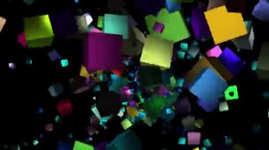 Çeşitli renklerde uçan küpleri