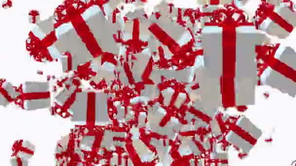 Coffrets Cadeaux Volants en blanc et rouge sur blanc 