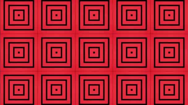 Abstraktes rotes quadratisches Mosaik — Stockvideo