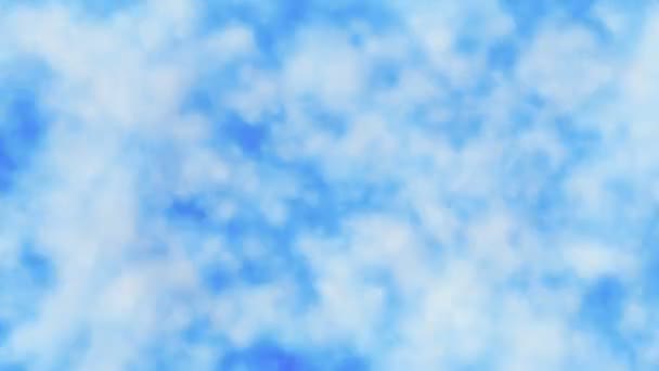 Nuages de fumée abstraits en blanc sur bleu 