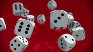 Kırmızı beyaz uçan dices