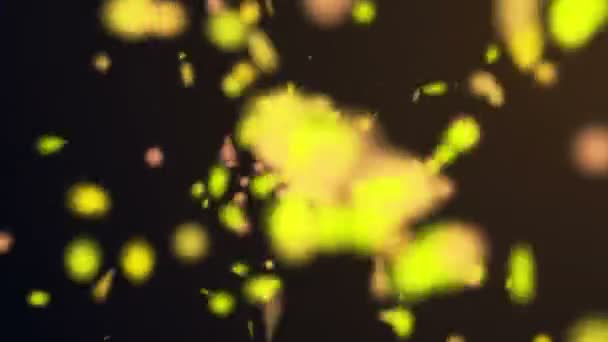Soyut, ışıma ve kaotik parçacıklar — Stok video