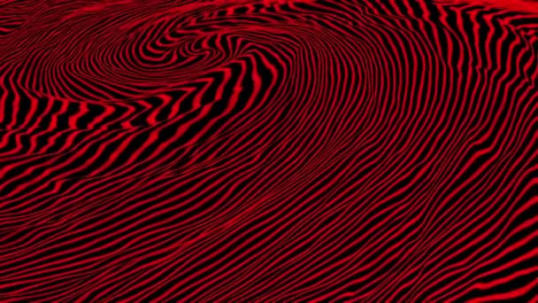 Líneas móviles abstractas en rojo — Vídeo de stock