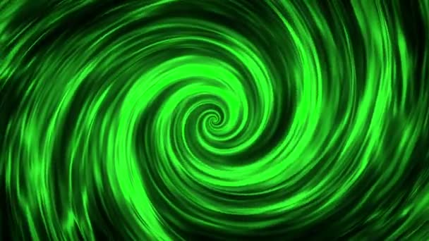 Abstract rotating spiral in green — Stock Video
