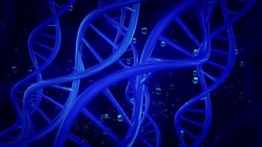 Mavi karanlık blye üzerinde DNA sarmalı