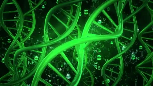 Hélice ADN en vert sur vert foncé 