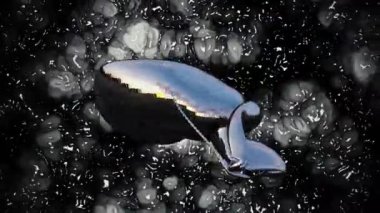 Soyut hareketli parça gümüş