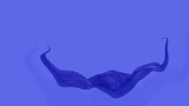 Mavi renk soyut hareketli parça