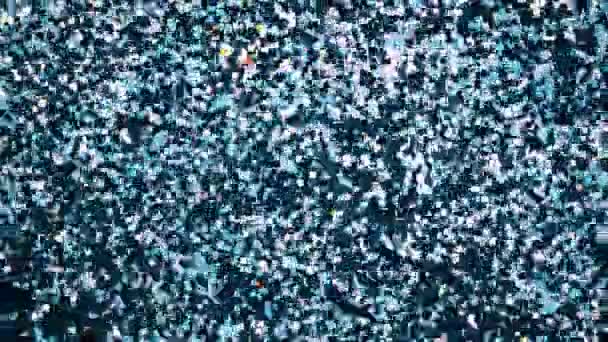 Abstrakte Pixel in blauer Farbe — Stockvideo