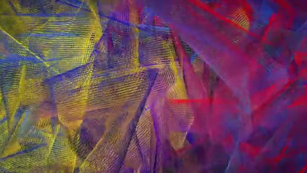 Abstracte achtergrond in blauw, geel en rood kleuren — Stockvideo