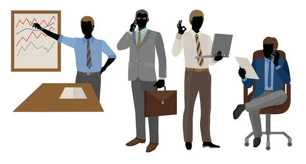 Businessmen in office — Stock Vector