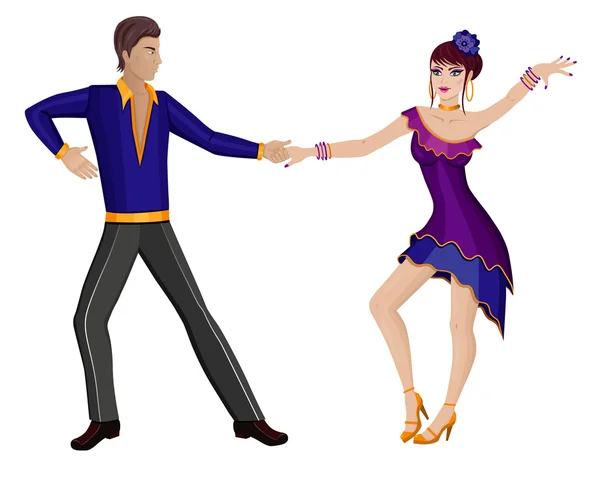 Pareja bailando — Vector de stock