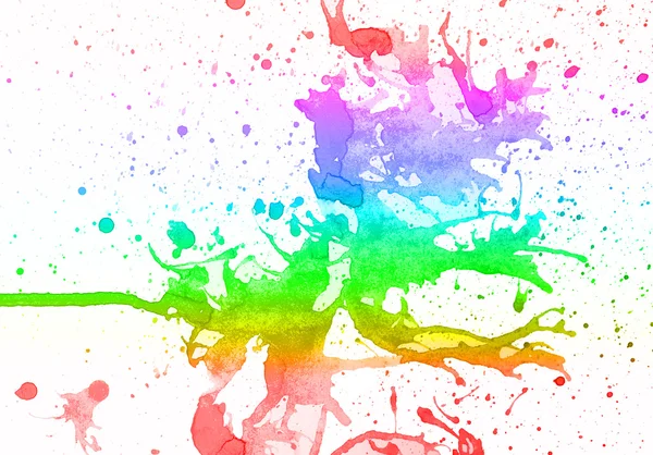 Abstract Multicolor Watercolor Splash Background — Stock Photo, Image