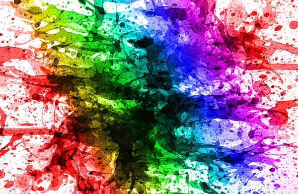 Abstract Multicolor Watercolor Splash Background — Stock Photo, Image