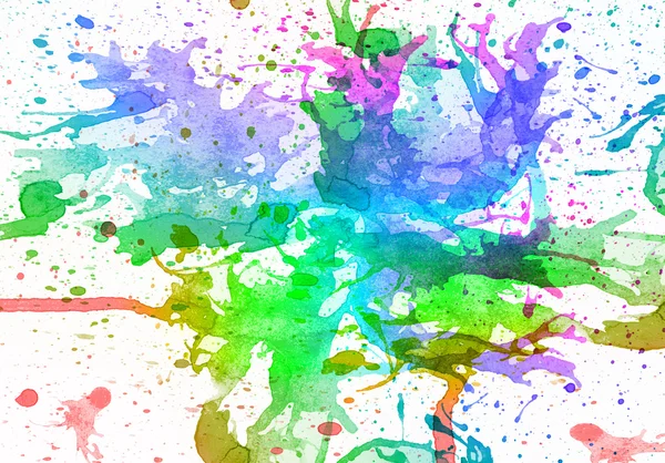 Abstract Multicolor Watercolor Splash Background — Stock Photo, Image