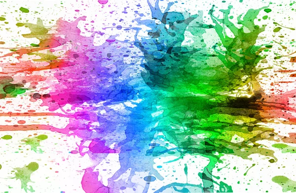 Abstract Multicolor Watercolor Splash Background — Stock Photo, Image