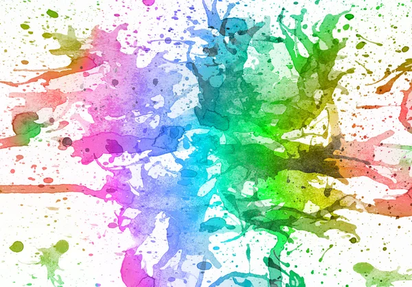 Abstract Multicolor Van Aquarel Splash Achtergrond Stockafbeelding