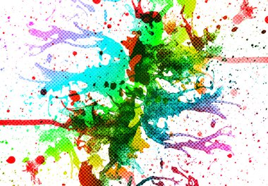 Su renginden soyut çok renkli arkaplan