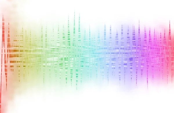 Fond Multicolore Abstrait Onde Numérique Avec Flou Mouvement — Photo