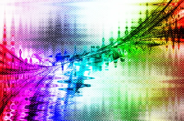 Абстрактный Многоцветный Фон Цифровая Волна Размытием Движения — стоковое фото