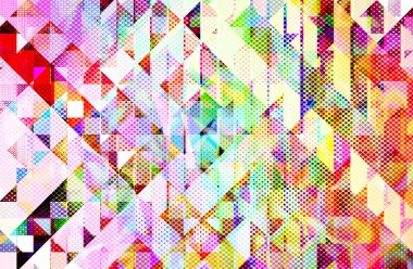 çok renkli arka plan ve kare desenli dijital dalga