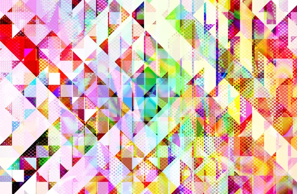 Abstrakter Mehrfarbiger Hintergrund Und Digitale Welle Mit Quadratischem Muster — Stockfoto